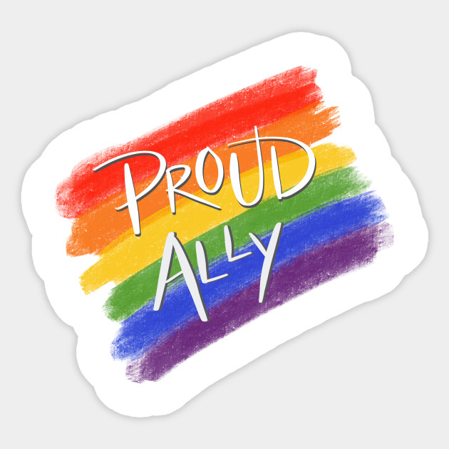 LGBTQ Aufkleber 'Proud Ally' - 15cm Vinyl-Sticker Für Auto, Laptop & Mehr